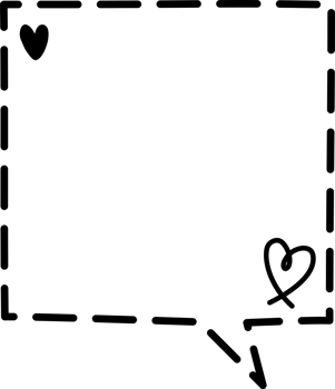 Hand draw doodle minimal speech bubble balloon, icon sticker memo keyword planner text box banner png