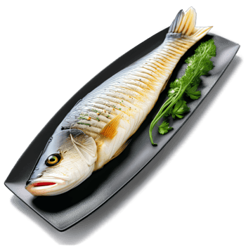 sea bass fillet, grilled with a crispy skin, png