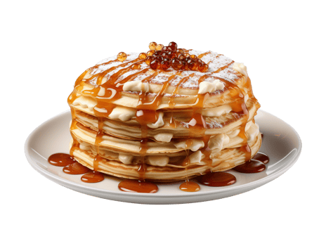 stack of pancakes on a plate png