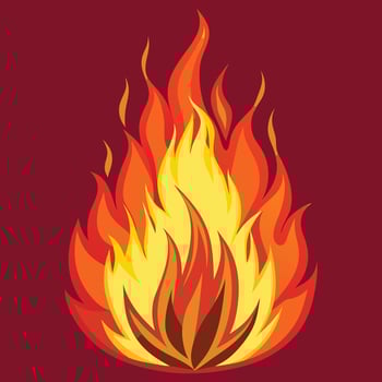 fire flames set vector