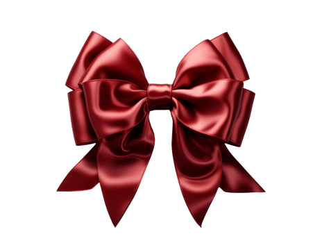 red ribbon bow isolated png