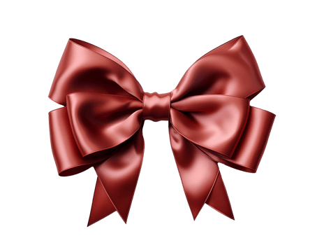 red ribbon bow isolated png