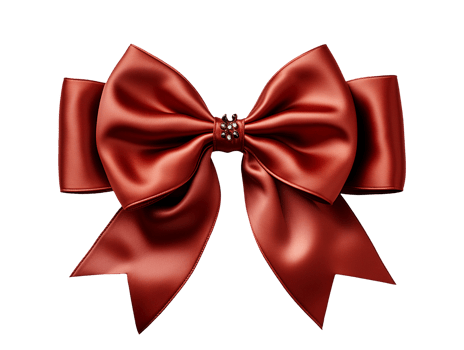 red ribbon bow isolated png