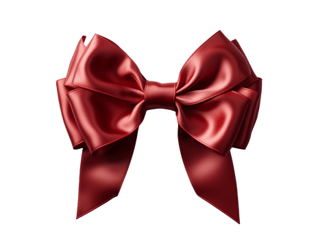 red ribbon bow isolated png