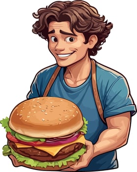 High-Quality cute mascot Burger cartoon Illustrations for Marketing and Digital Use vector