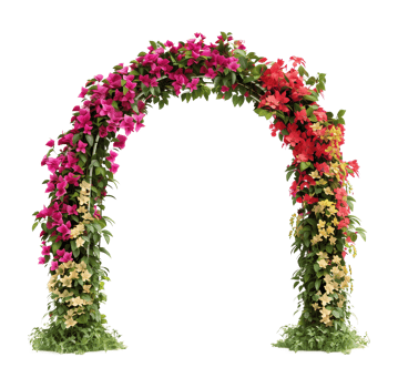 Garden Flower Arch Isolated on Transparent Background png