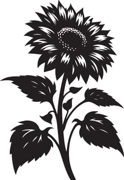 Sunflower Silhouette illustration vector