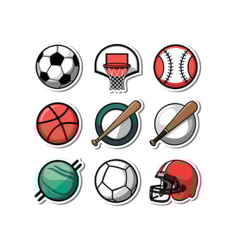 printable stickers clipart illustration set vector