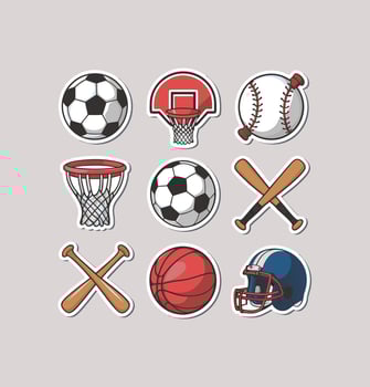 printable stickers clipart illustration set vector