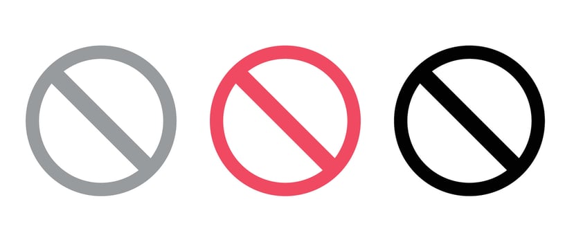 Set of three color stop-mark icons vector