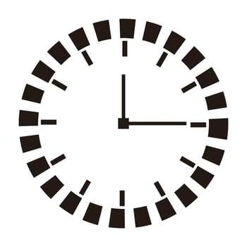 Stylish clock icon vector