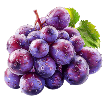 Juicy Cluster of Red Grapes Vibrant 3D Render of Fresh Vineyard Fruit png