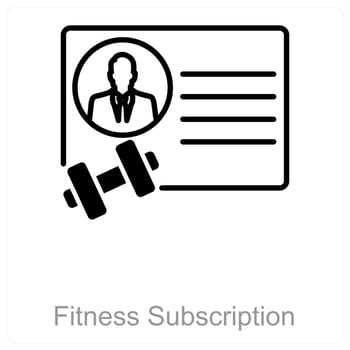 Fitness Subscription and fitness icon concept vector