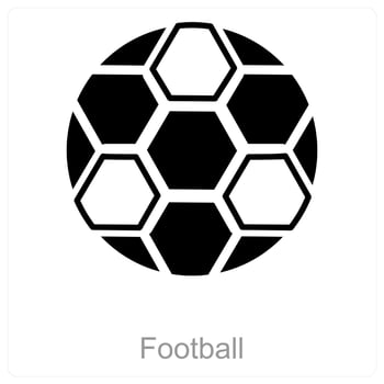Football and goal icon concept vector
