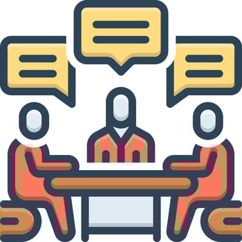 Color icon for discussion vector