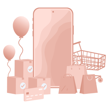 Online shopping concept, templates for online marketing and shopping. Flat design of online shopping with campaign, discount, promo, and sales. Digital marketing for web design, banner, landing page. png