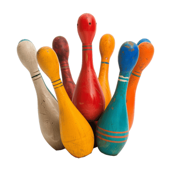Interesting toy bowling isolated on transparent background png