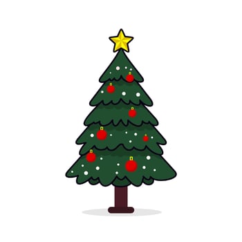 Simple cute Christmas tree vectors