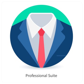 Professional Suite and man icon concept vector