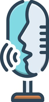 Color icon for speak vector