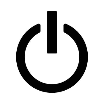 Simple Power icon vector