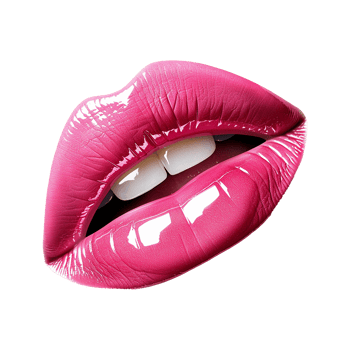 Pink lips isolated on transparent background png