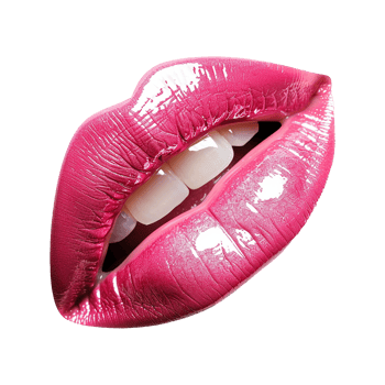 Pink lips isolated on transparent background png