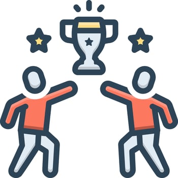 Color icon for contestant vector