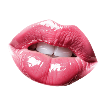 Pink lips isolated on transparent background png