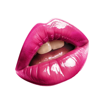 Pink lips isolated on transparent background png