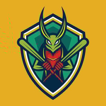 sports logo illustration isolated on solid background vector