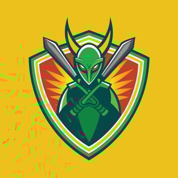 sports logo illustration isolated on solid background vector