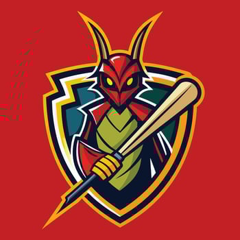 sports logo illustration isolated on solid background vector
