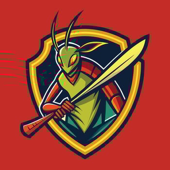 sports logo illustration isolated on solid background vector