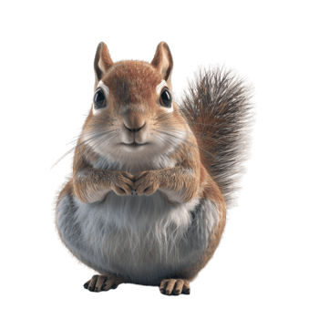 Squirrel Transparent Background Genereted AI png
