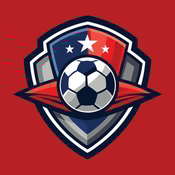 football team logo design illustration on solid background vector