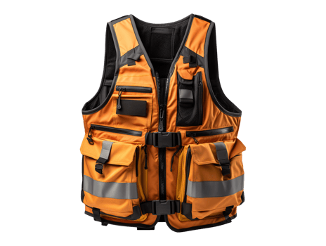 orange safety vest jacket isolated png