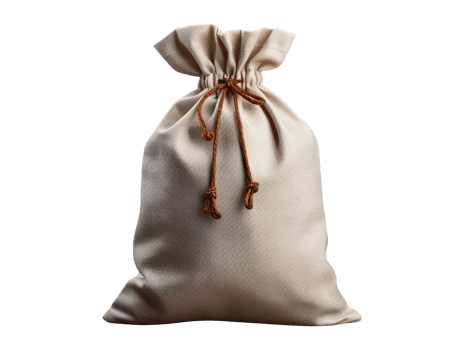 linen pouch bag isolated png