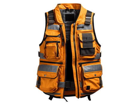 orange safety vest jacket isolated png