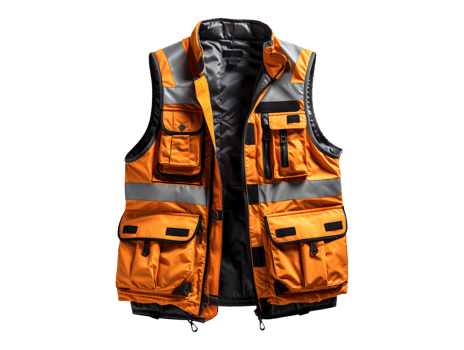 orange safety vest jacket isolated png