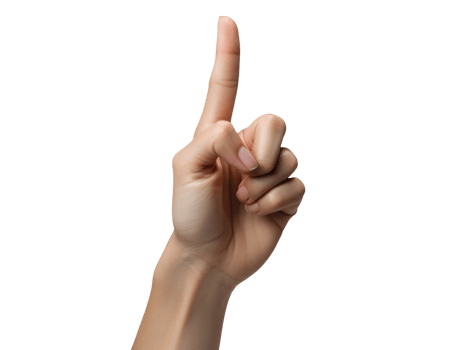 hand pointing isolated png