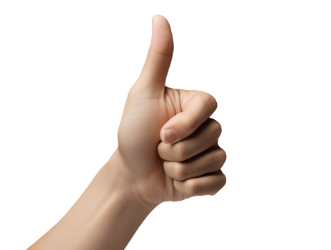 hand with thumb up png
