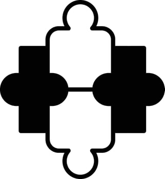 puzzle piece with two people on it vector