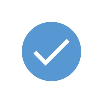 Verified icon isolated on white background. verification check mark. vector