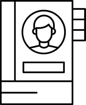 Address Book Line Icon vector