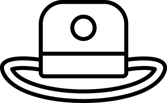 Cowboy Hat Line Icon vector