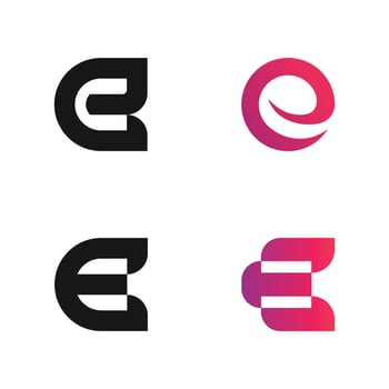 Letter E logo icon design template vector