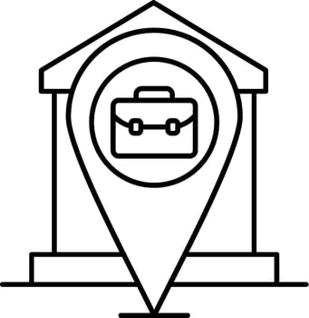 Remote Working Line Icon vector
