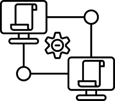 Data Remote Access Line Icon vector