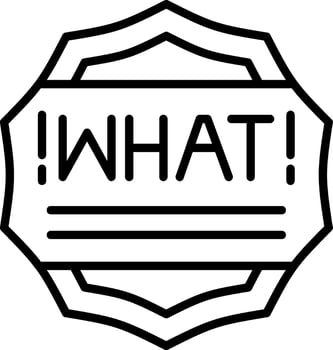 What Line Icon vector